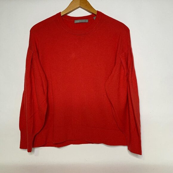 Vince red-orange 100% cashmere crew - Picture 1 of 8